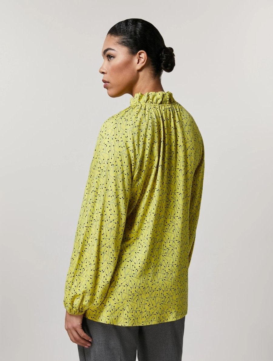 Viscose Twill Tunic Yellow New