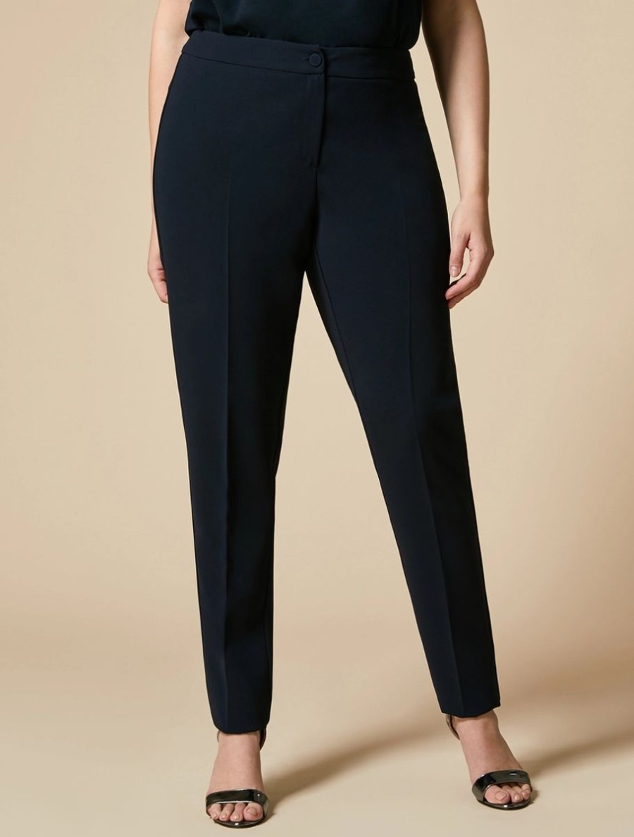 Triacetate Slim-Fit Trousers Dark Navy Hot