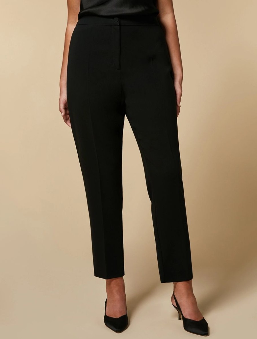 Slim-Fit Triacetate Trousers Black Best