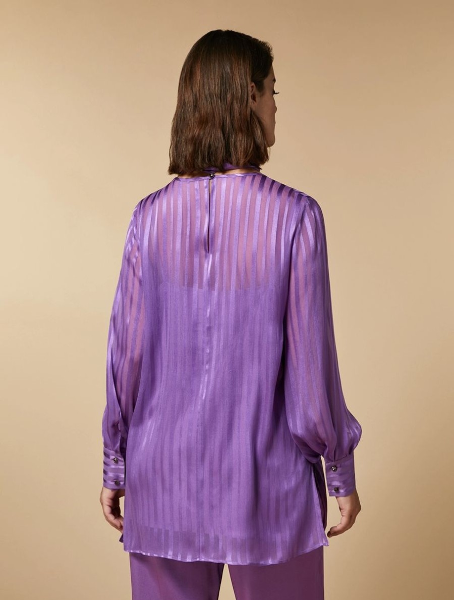 Pure Silk Crepon Tunic Wisteria Best