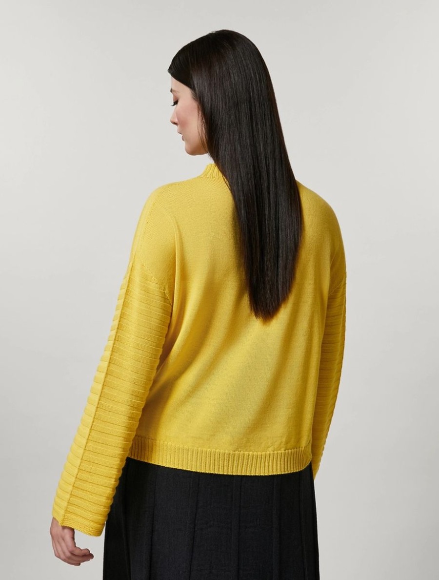 Wool-Blend Sweater Yellow Clearance