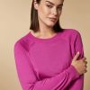 Viscose Yarn Sweater Fuchsia Hot