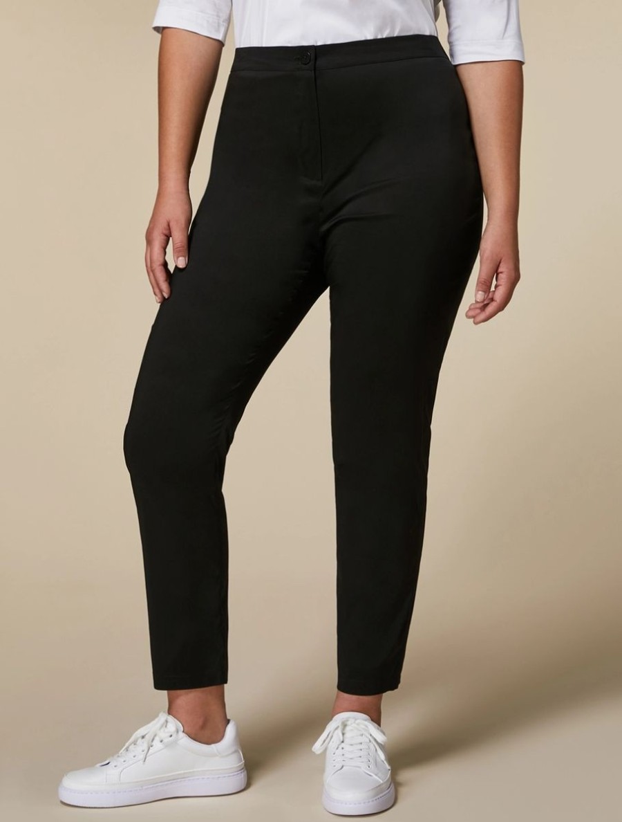 Cotton Poplin Trousers Black Online