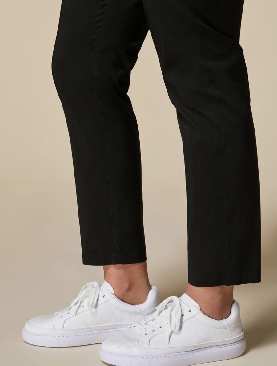 Cotton Poplin Trousers Black Online