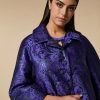 Jacquard Lame Duster Coat Purple Best