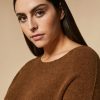 Alpaca-Blend Sweater Brown Clearance