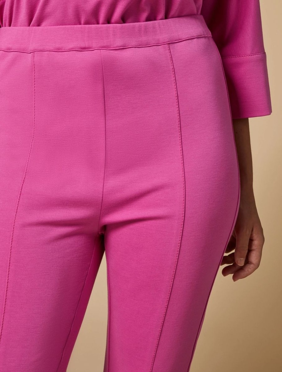 Cropped Jersey Trousers Fuchsia Hot