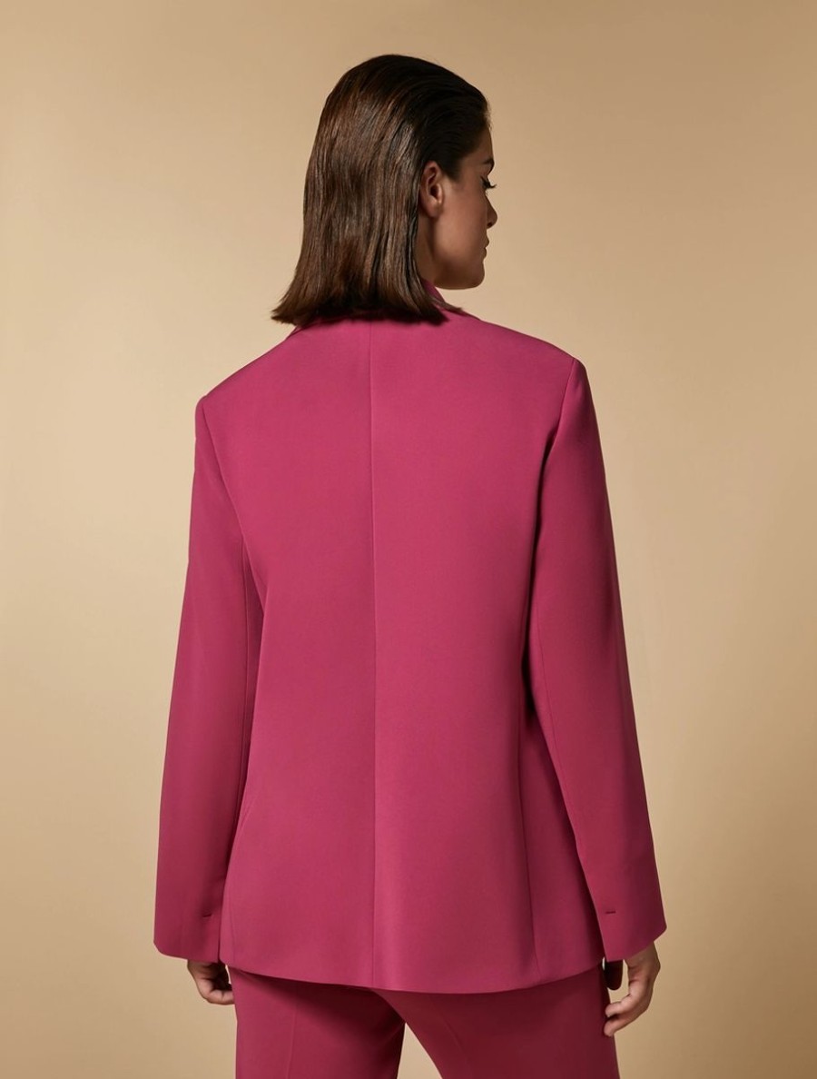 Triacetate Blazer Jacket Fuchsia Clearance