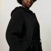 Double-Faced Wool-Blend Coat Black Clearance