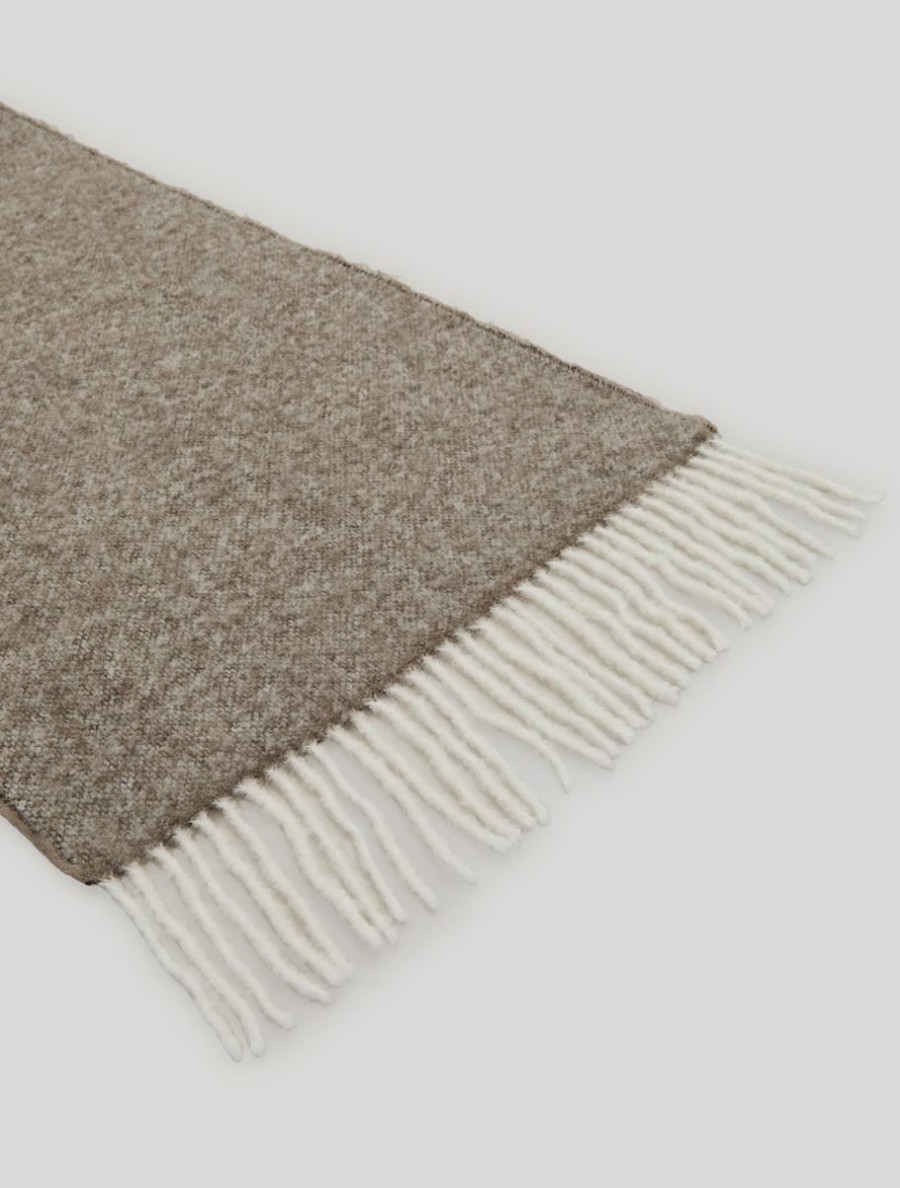 Wool Blend Scarf Beige Best