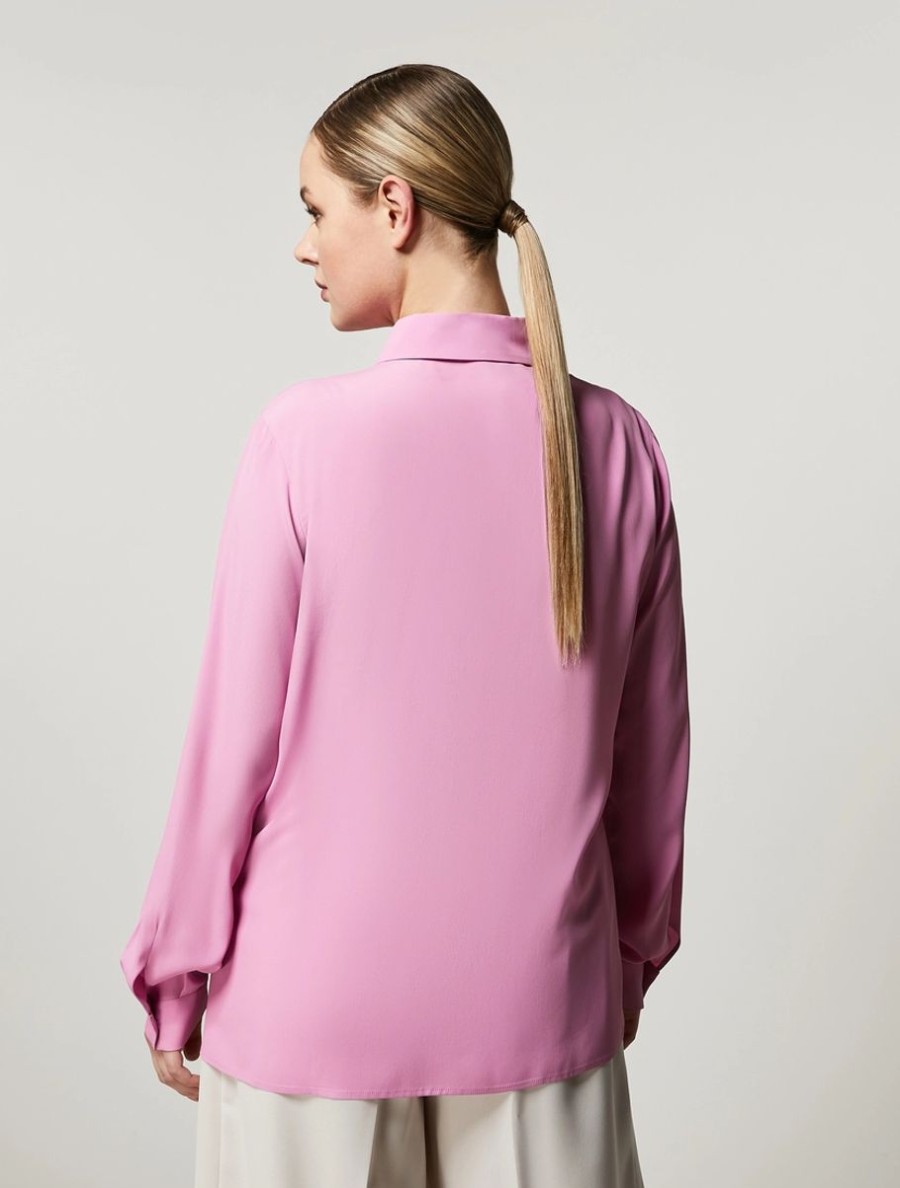 Silk-Blend Shirt Fuchsia Best