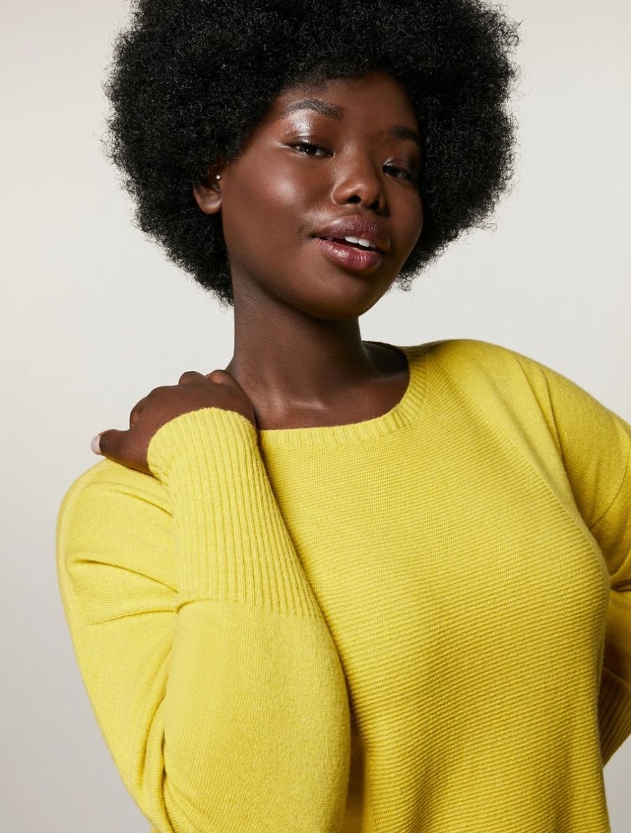 Cashmere-Blend Sweater Mustard Online