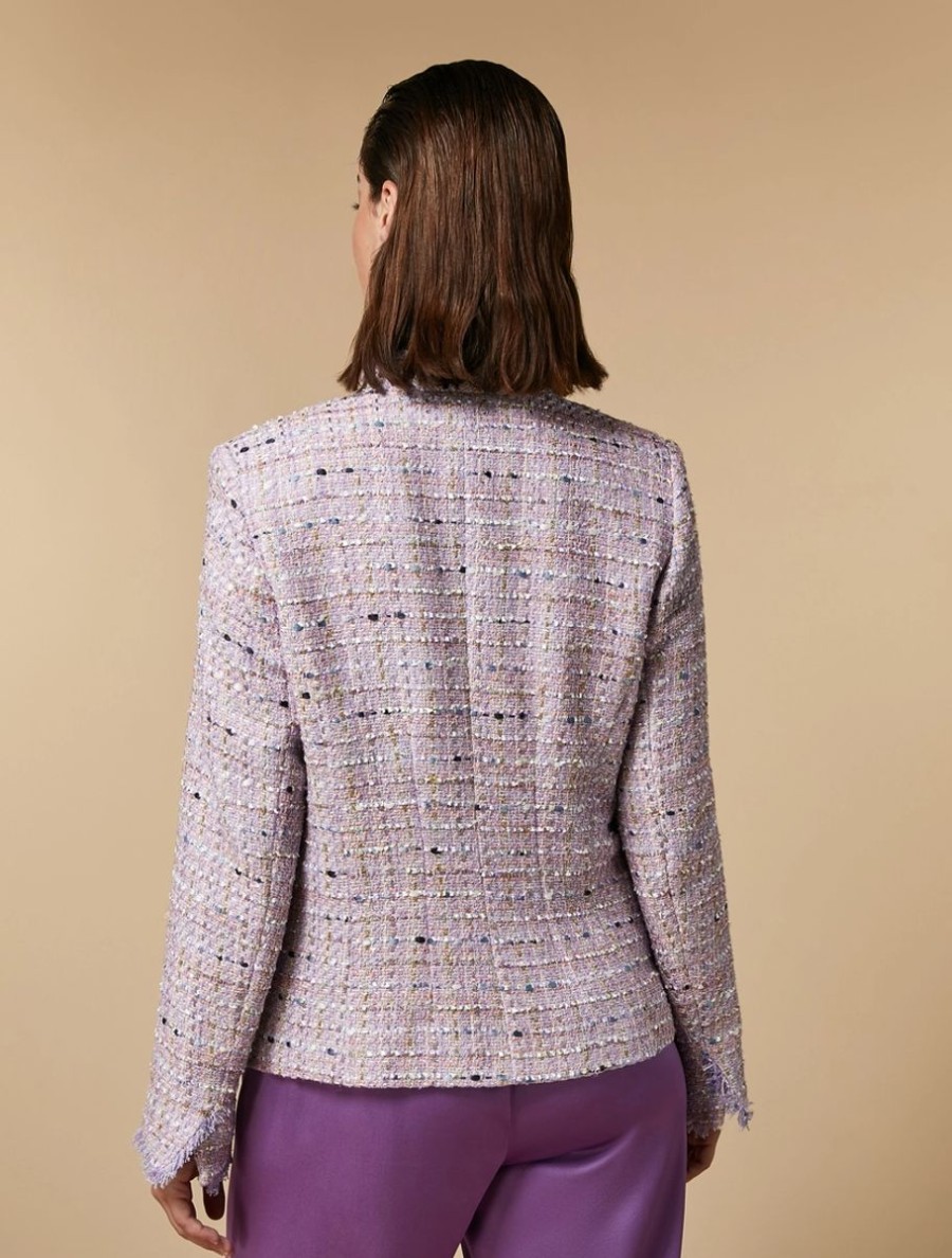 Multicoloured Yarn-Dyed Jacket Wisteria Hot