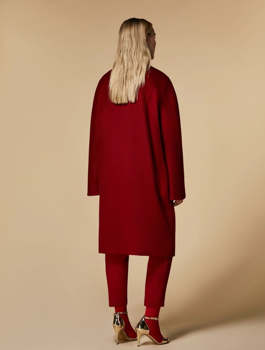 Wool Broadcloth Coat Red Hot