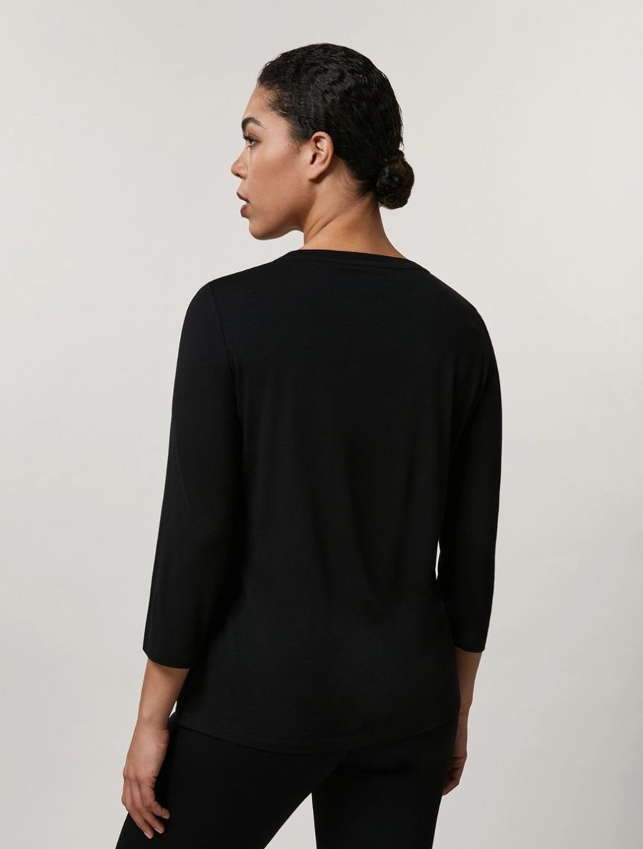 Viscose Jersey T-Shirt Black Clearance