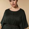 Lurex-Knit Dress Dark Green New