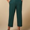 Technical Wool Gabardine Trousers Dark Green Best