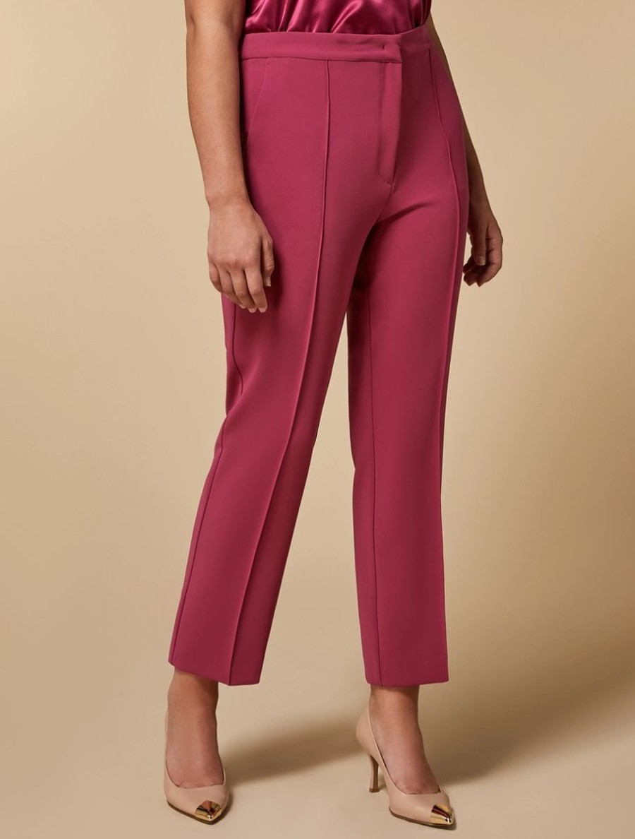 Triacetate Trousers Fuchsia Clearance