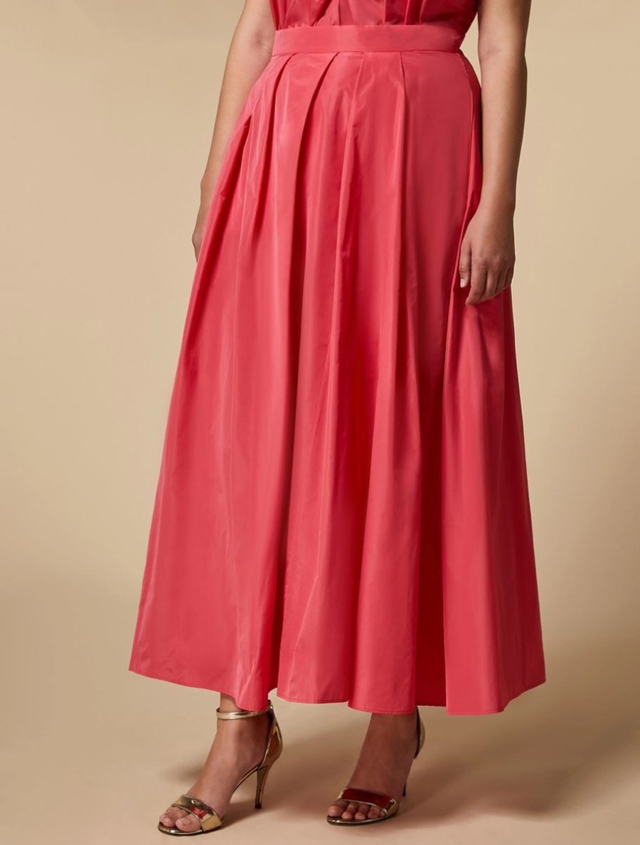 Taffeta Skirt Pink Red New