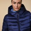 Water-Repellent Quilted Down Jacket Dark Navy Clearance