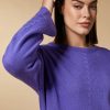 Cashmere-Blend Sweater Purple Wholesale