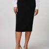 Fluid Stretch Fabric Skirt Black New