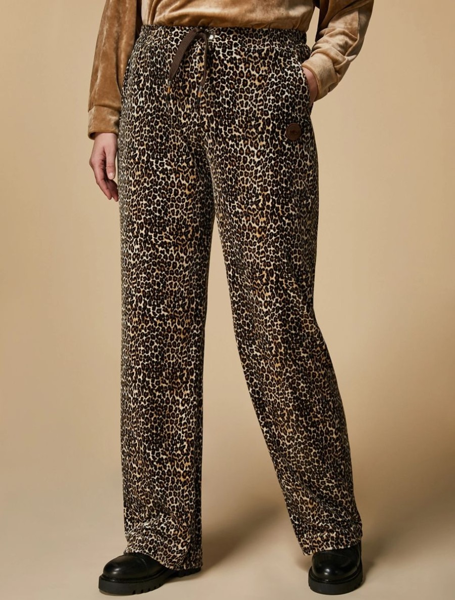 Wide-Leg Velvet Jersey Trousers White Online