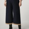 Jacquard Trousers Dark Navy New