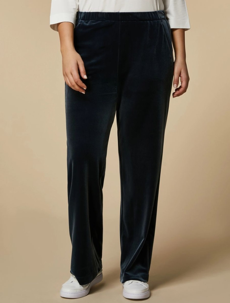 Velvet Jersey Trousers Midnightblue Clearance