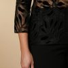 Embroidered Lace T-Shirt Black New