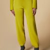 Viscose-Knit Joggers Yellow Online