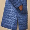 Quilted Houndstooth Down Jacket Ski Blue Clearance