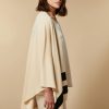 Wool-Blend Cape White Hot