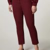 Garment-Dyed Twill Trousers Bordeaux Hot