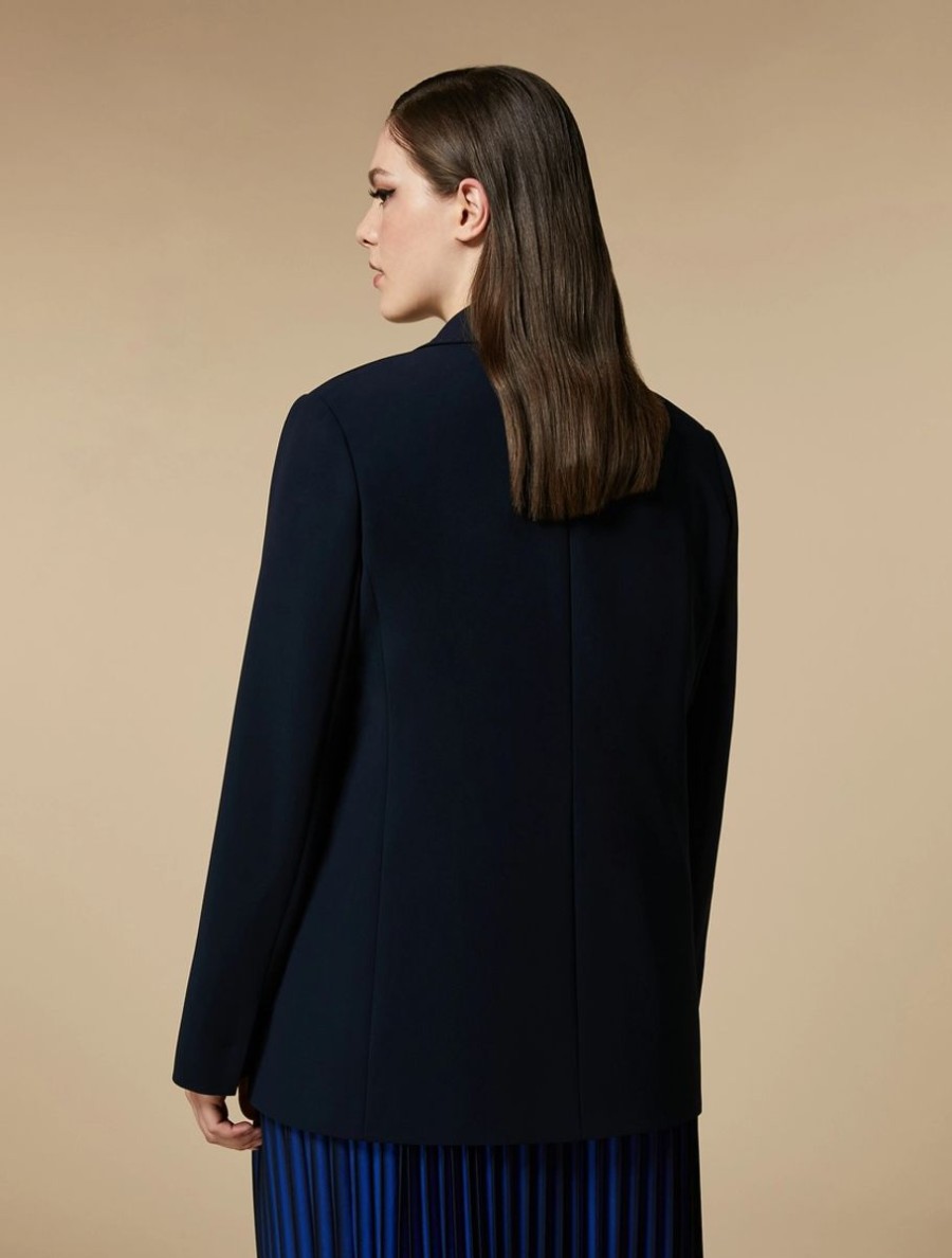 Triacetate Blazer Jacket Dark Navy Online