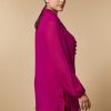 Crystal-Embellished Georgette Tunic Fuchsia Clearance