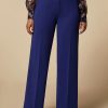 Triacetate Wide Trousers Cornflower Blue Wholesale