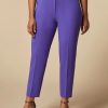 Crepe Cigarette Trousers Purple Best