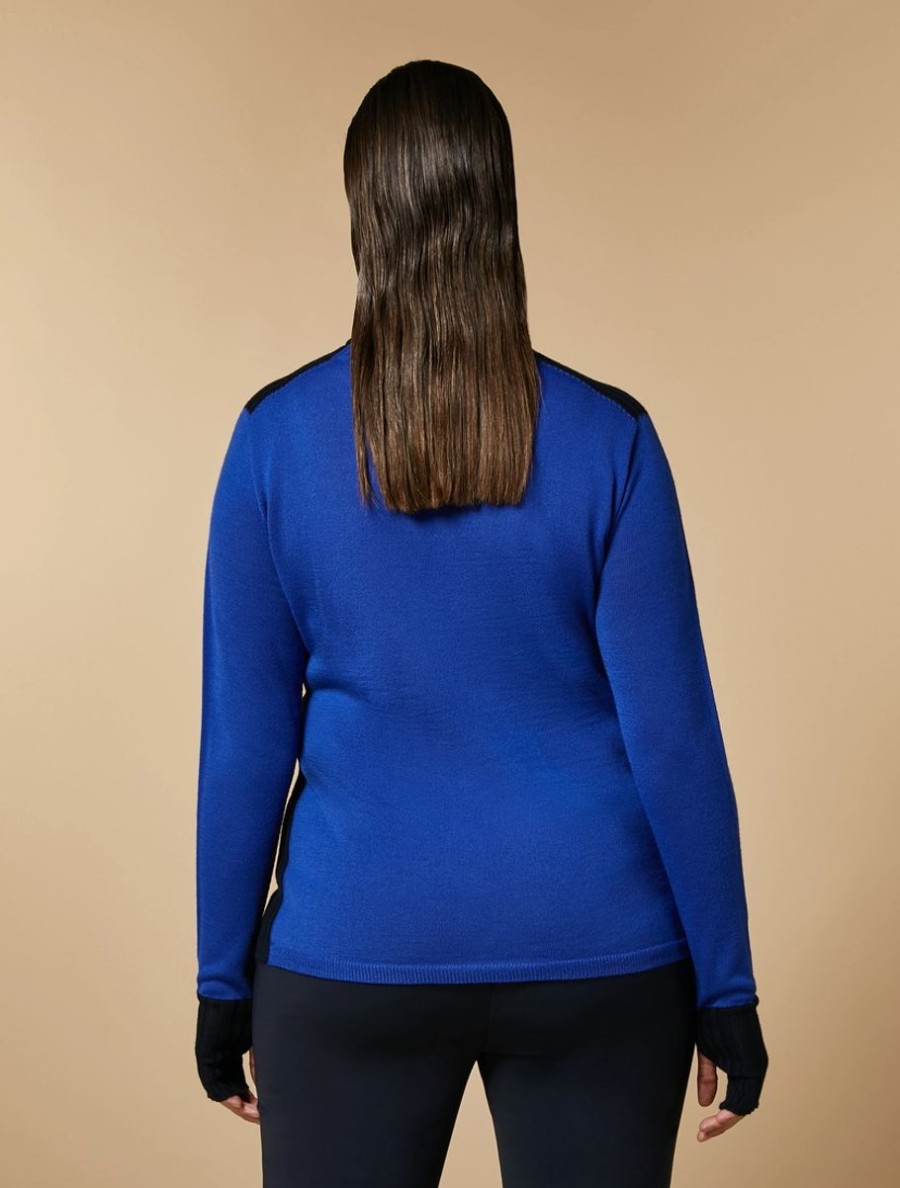 Wool-Blend Sweater China Blue Wholesale