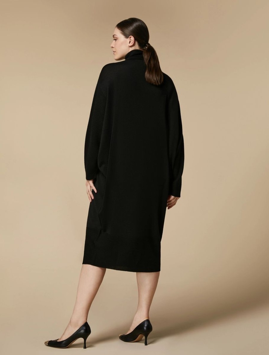 Wool Blend-Knit Dress Black Best