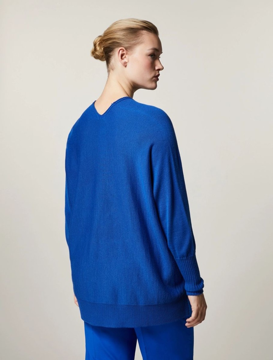 Merino Wool-Blend Sweater China Blue Online