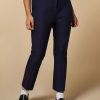 Flared Viscose-Blend Trousers Dark Navy Hot