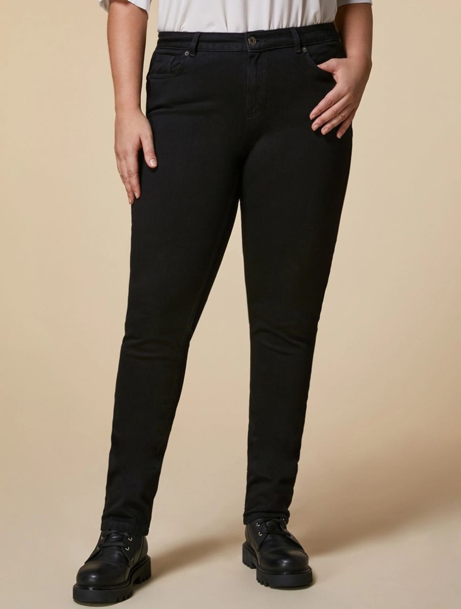 Wonder-Fit Jersey Denim Jeans Black Wholesale