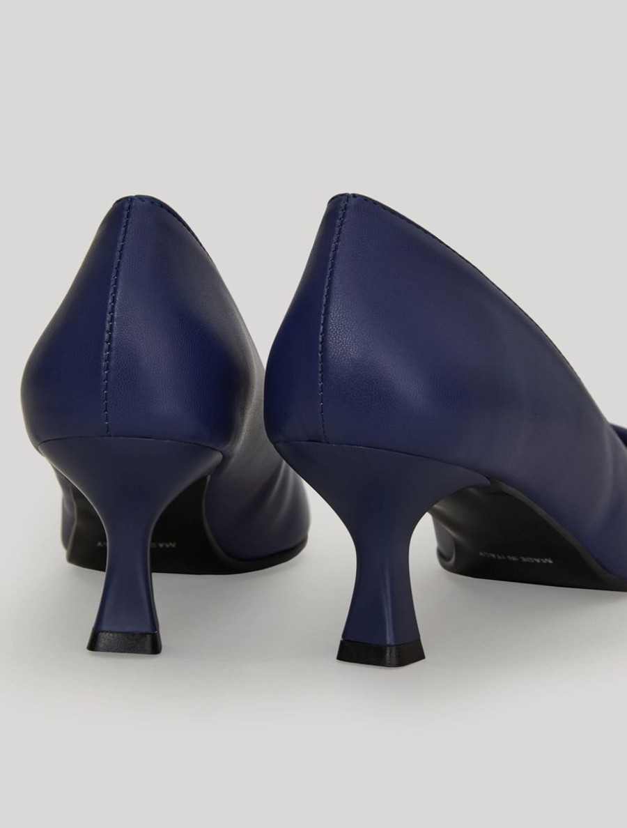 Nappa Leather-Look Court Shoes Dark Navy Wholesale