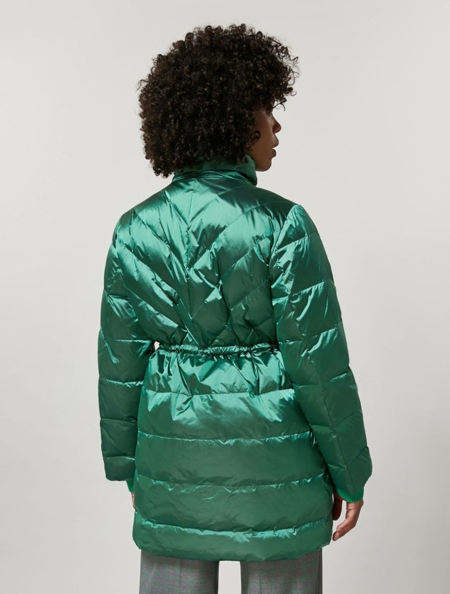 Shining Nylon Jacket Green Clearance