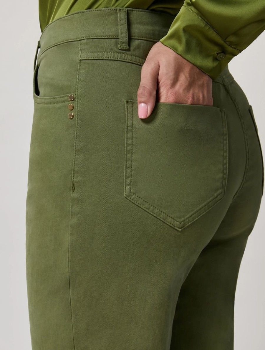 Gabardine Trousers Green Hot