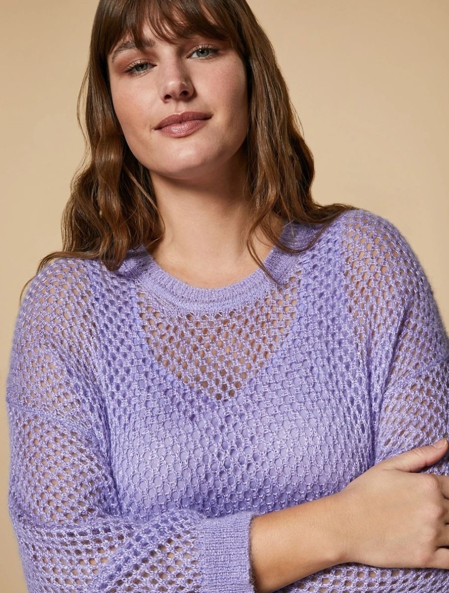 Alpaca-Blend Sweater Lilac Online