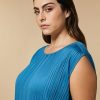 Pleated Jersey Dress Torquoise Wholesale