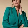 Crepe Blazer Jacket Emerald Online