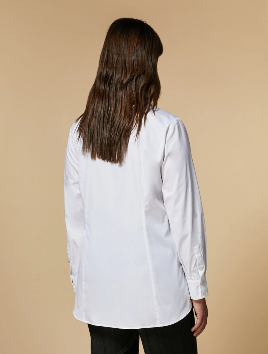 Lace-Up Poplin Tunic White Wholesale